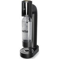 Cello Sparkling Water and Soda Maker Machine in Black with 1 Litre Reusable BPA-Free Water Bottle for Carbonating & Co2 Gas Cylinder, No Electricity Required, Sparkling Water Make