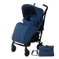 My Babiie MB52 Quilted Navy Melange Lightweight Stroller (with Seat Liner, Changing Bag, and Leatherette), One Size