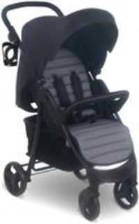 My Babiie MB30 Pushchair – from Birth to 4 Years (22kg), Easy Compact Fold, Large Shopping Basket, Adjustable Handle, Stroller Includes Cup Holder, Rain Cover – Black & Grey