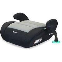 My Babiie Booster Lite R129 Car Seat - Lightweight at 1kg, Approx. 6-12 Years (125-150cm, 22-36kg), i-Size Backless Child Car Seat, Group 3, Compact, Portable, Ideal for Travel - Black & Grey