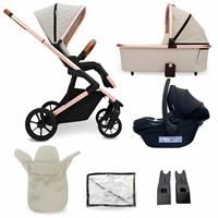 My Babiie MB500 3-in-1 Travel System - Rose Gold Stone