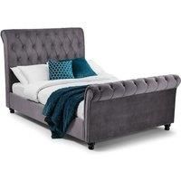 Julian Bowen Valentino Bed Grey Velvet Super King