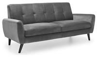Julian Bowen Monza 2 Seater in Dark Grey Velvet