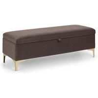 Julian Bowen Deco Blanket Box, Truffle Grey