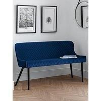 Julian Bowen Luxe High Back Dining Bench in Grey