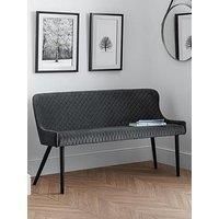 Julian Bowen Luxe High Back Dining Bench in Blue