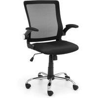 Imola Office Chair in Black Mesh Fabric Adjustable Height and Arms