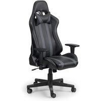 Julian Bowen Meteor Back Support Padded Gaming Chair - Black Faux Leather