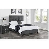 Dark Grey Super King Size Bed Frame with Tall Headboard - Julien Bowen