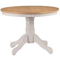 Davenport Round Pedestal Table, Oak & Elephant Grey