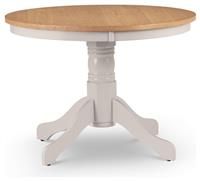 Davenport Round Pedestal Table, Oak & Elephant Grey