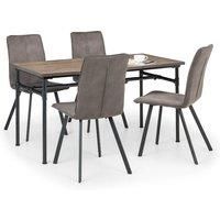 Julian Bowen Set of Carnegie Table and 4 Monroe Chairs