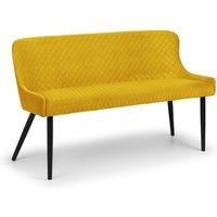 Julian Bowen Luxe High Back Bench - Mustard
