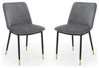 Julian Bowen Set Of 2 Delaunay Dining Chairs , Grey