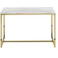 Round Marble Dining Table with Gold Base - Seats 4 - Julian Bowen