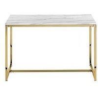 Round Marble Dining Table with Gold Base - Seats 4 - Julian Bowen