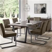 Julian Bowen Set Of 2 Brooklyn Dining Chairs Charcoal Grey