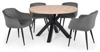 Julian Bowen Set Of Berwick Round Table And 4 Hobart Chairs