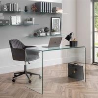 Julian Bowen Amalfi Desk, Clear Glass, One Size