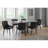 Julian Bowen Como High Gloss Extending Table, Grey