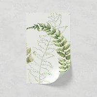 Lick Green & White Fern 01 Textured Wallpaper Sample