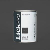 LickPro Matt Black 02 Emulsion Paint 5Ltr (559JX)