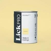 LickPro Matt Yellow 01 Emulsion Paint 5Ltr (199JY)