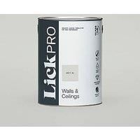LickPro Eggshell Grey 01 Emulsion Paint 5Ltr (890JX)