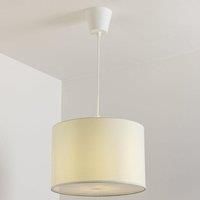 CGC Cream Light Shade Lucia Fabric Opal Diffuser White Drum Pendant Table Lamp