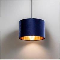 CGC Navy Blue Gold Inner Drum Lamp Ceiling Shade Pendant Table Lamp Shade 30cm