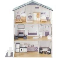 Liberty House Toys Contemporary Dolls House with 18 Hand-Crafted Accessories, H880 x W620 x D300mm