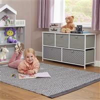 Liberty House Toys Kids Grey 5 Drawer Storage Chest