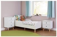 Liberty House Toys Kids Bedroom Playroom Storage Cabinets 3 Drawer,White,H60.5 x W38 x D30cm