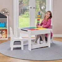 Liberty House Toys Liberty House White Construction Top Table With Two Chairs And Storage