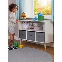 Liberty House Toys Kids Storage Shelf and Fabric Storage Bins, H60 x W90 x D28cm