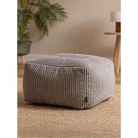 Cord Bean Bag Footstool Square BeanBag Pouffe Living Room Stool