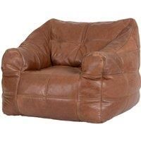 Real Leather Luxury Armchair Upholstered Adult Living Room Chair in Tan