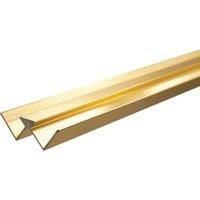 Multipanel Type A Brushed Brass Corner - 2450mm