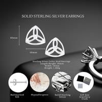 Sterling Silver Celtic Stud Earrings 10Mm S925 With Hallmark