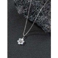 Snowflake Crystal Silver Necklace