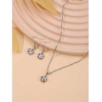 Multi-Colour Necklace And Earrings Set - Silver
