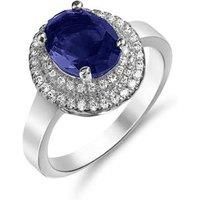 Style Silver Plated Blue Crystal Ring