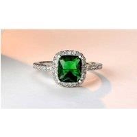 Emerald Green Crystal Ring - 4 Sizes