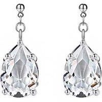 Mother And Child Crystal Heart Pendant - Silver