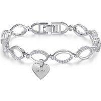 Silver Crystal Bracelet With Tags