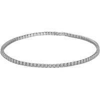 Clear Choker, Earrings & Bracelet Set - Silver