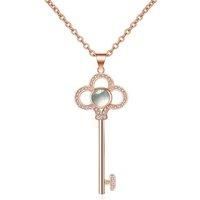Rose Gold Key With Message Pendant