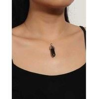 Black Crystal Hexagon Pillar Pendant