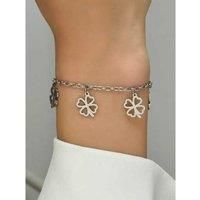 Silver Four-Leaf Clover Anklet/Bracelet