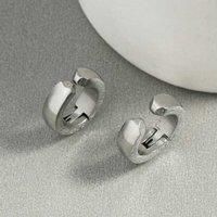 Stainless Steel Ear Cuff Clip Earrings - Silver